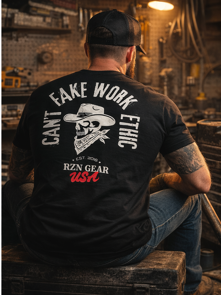 CAN'T FAKE WORK ETHIC TEE