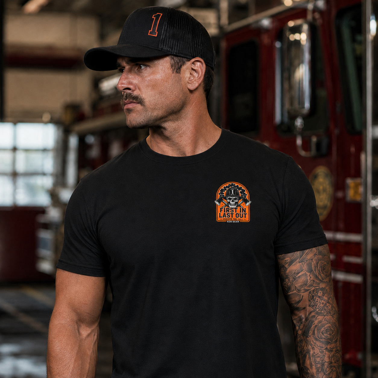 FIRST IN LAST OUT TEE