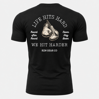 LIFE HITS HARD TEE
