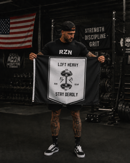 LIFT HEAVY STAY DEADLY FLAG