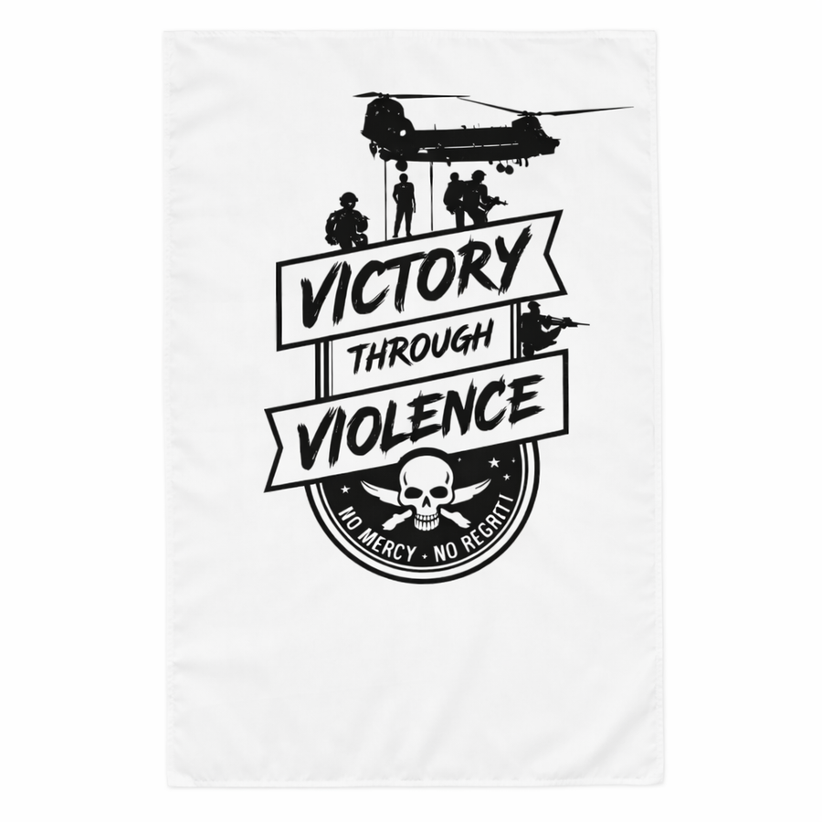 VICTORY THROUGH VIOLENCE FLAG